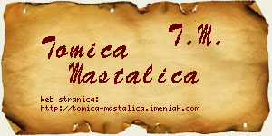 Tomica Mastalica vizit kartica